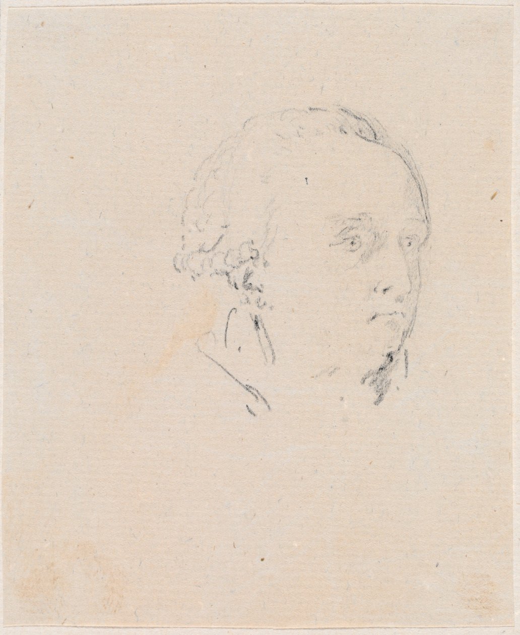 Cabeza de un hombre de Hubert Robert