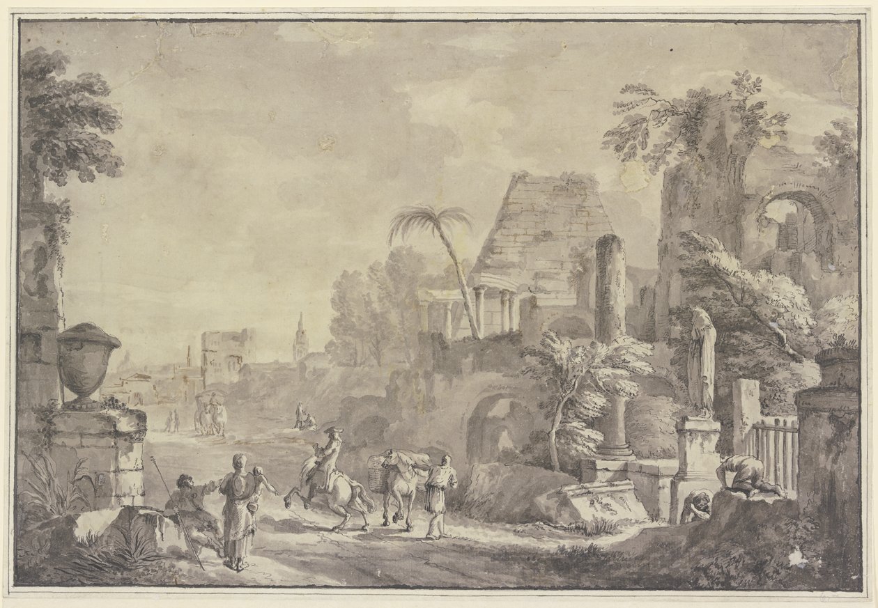 Paisaje heroico de Hubert Robert