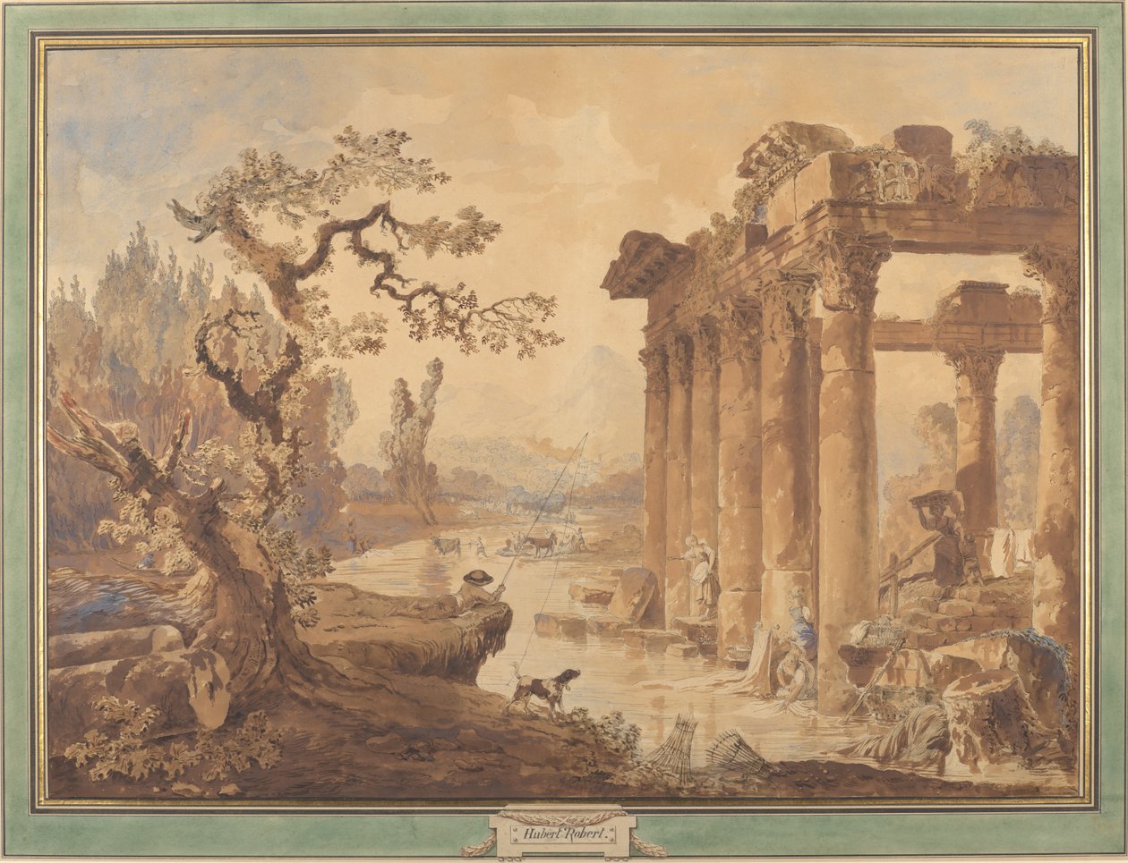 Paisaje con ruinas de Hubert Robert