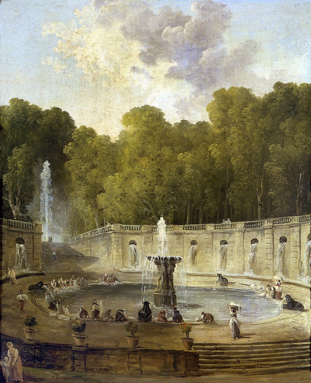 Lavanderas en un parque de Hubert Robert