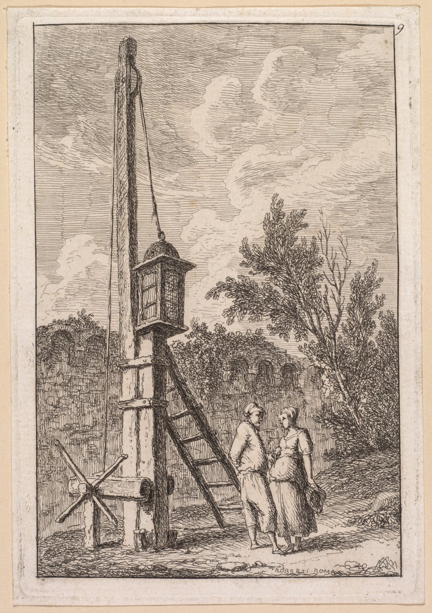 Las veladas de Roma: El poste de Hubert Robert