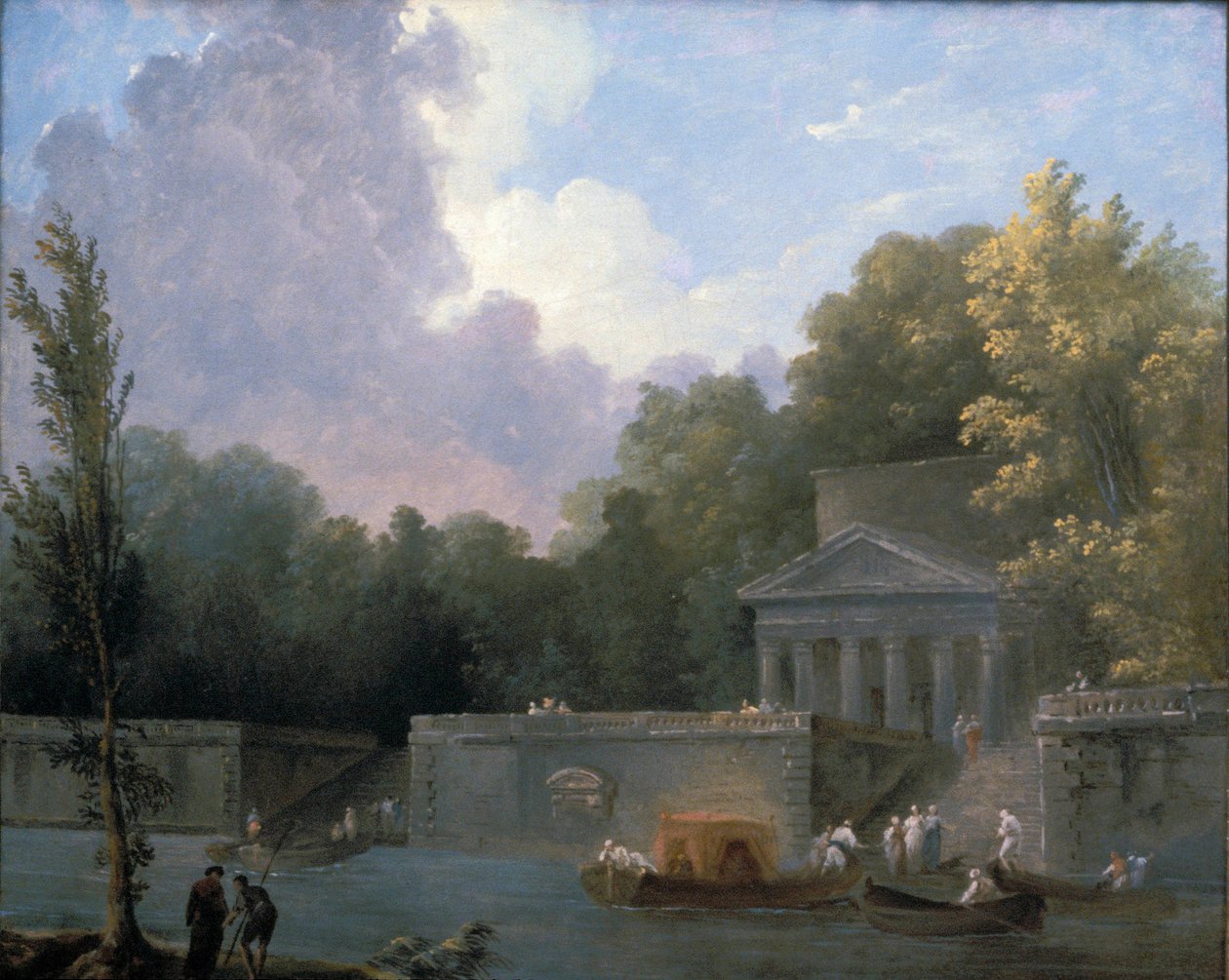 Escena del parque de Hubert Robert