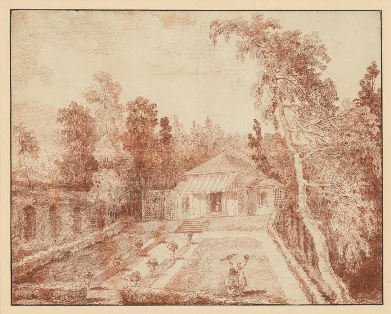 Pabellón en un parque de Hubert Robert