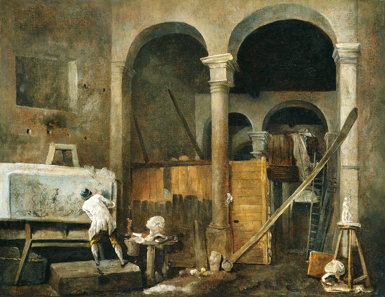 El estudio del artista de Hubert Robert