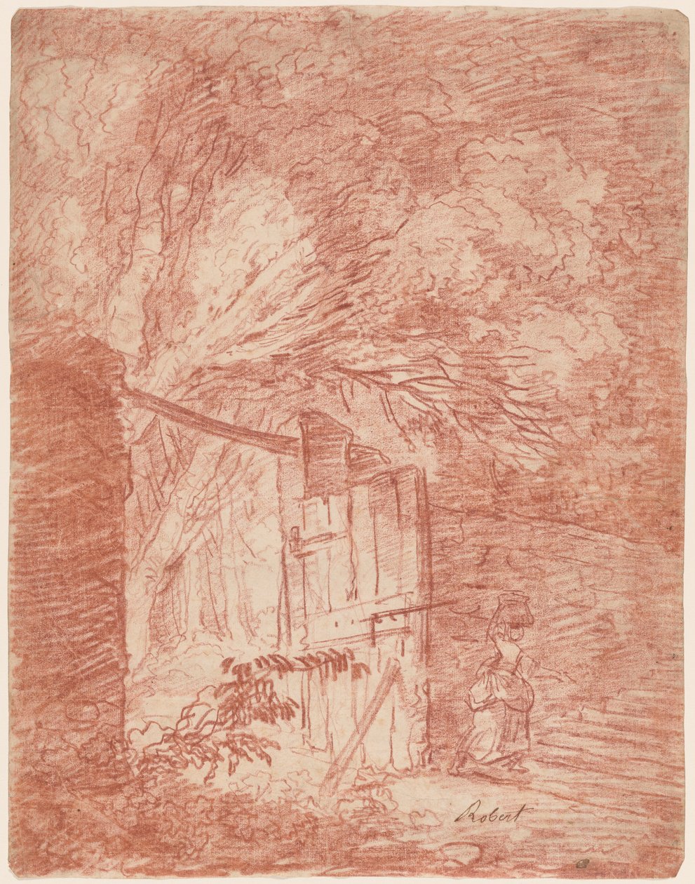 La puerta del jardín de Hubert Robert