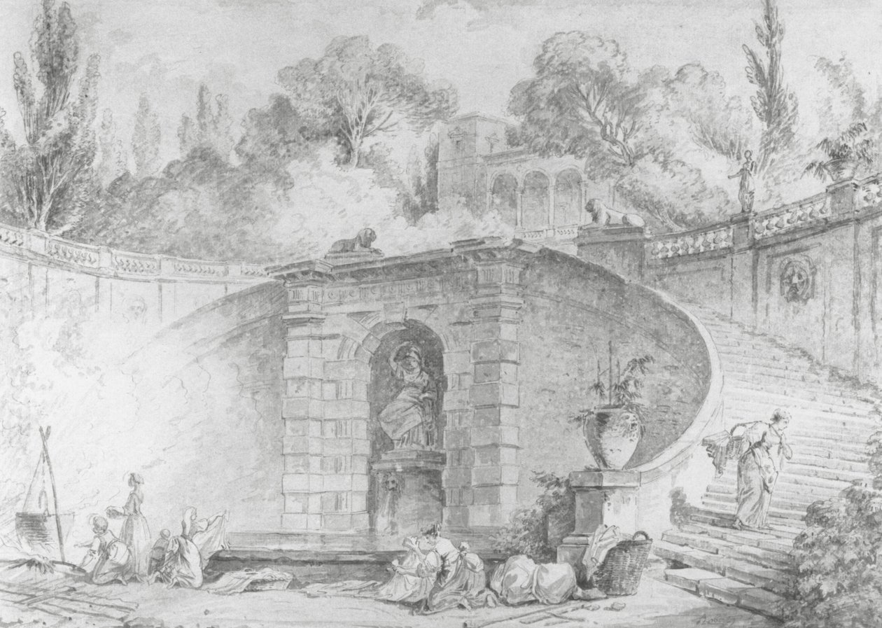 La gran escalera, 1761-1765 de Hubert Robert