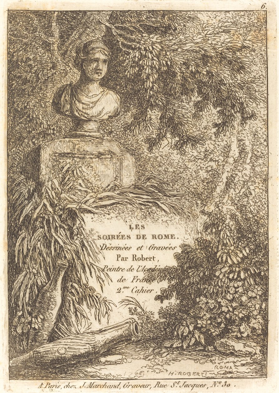 El busto del retrato de Hubert Robert