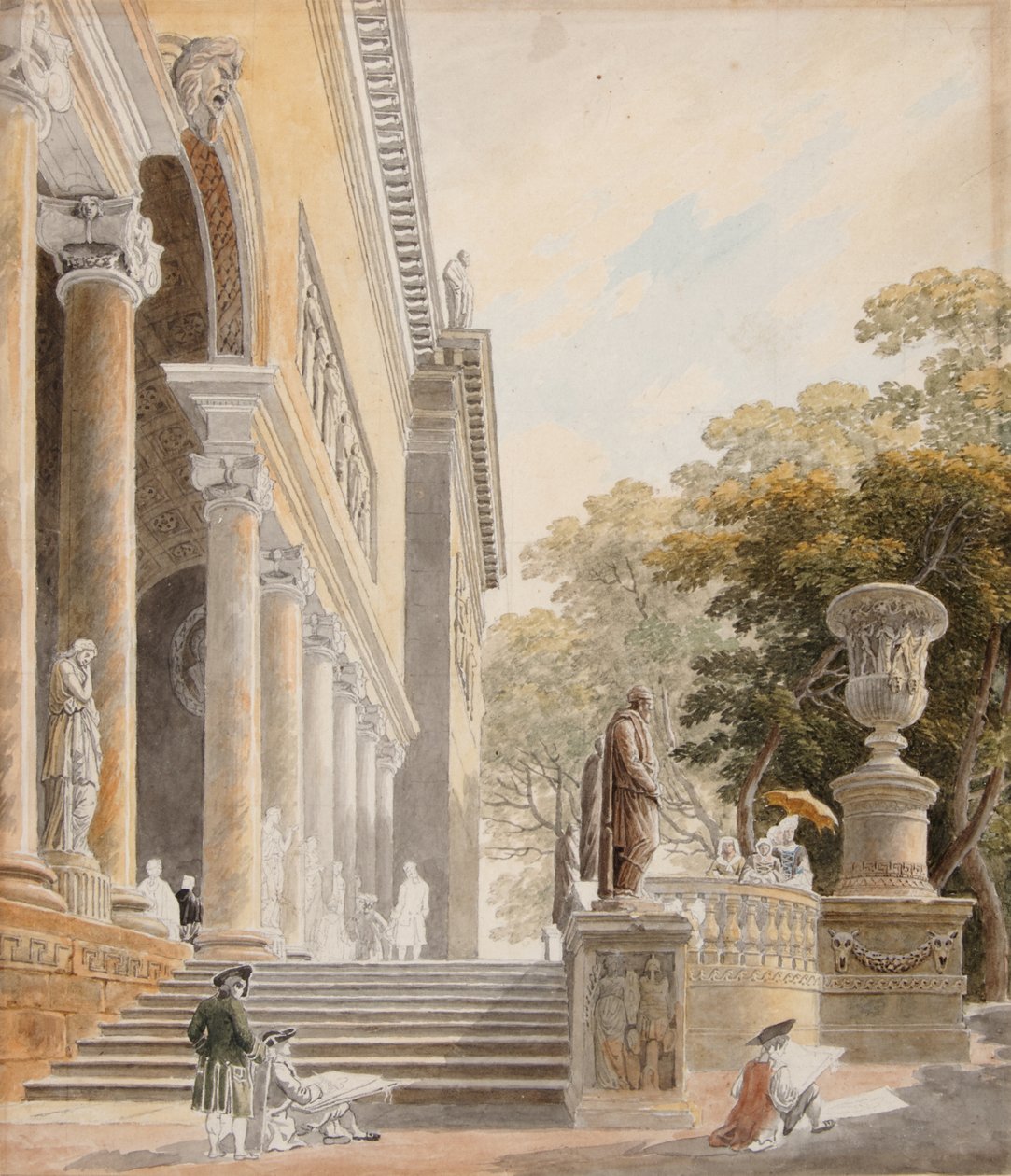 Vista de la Villa Médici de Hubert Robert