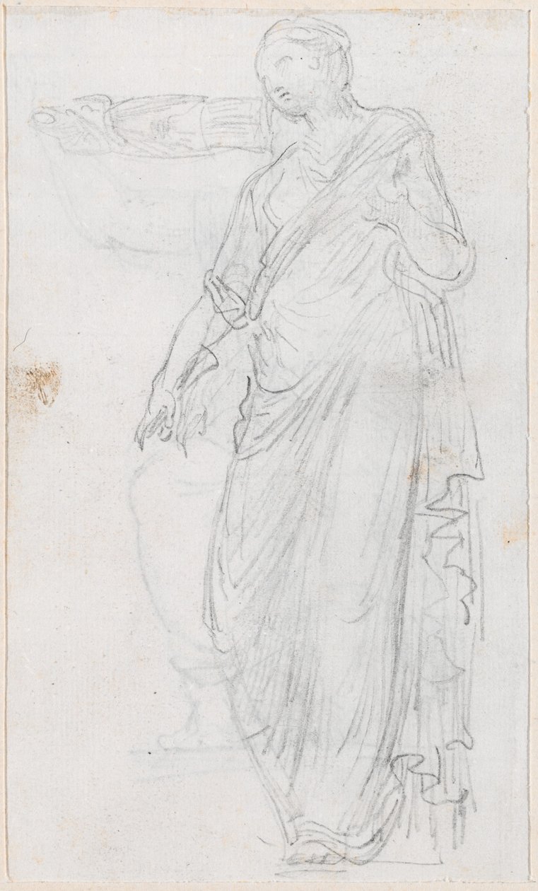 Mujer en toga [verso] de Hubert Robert