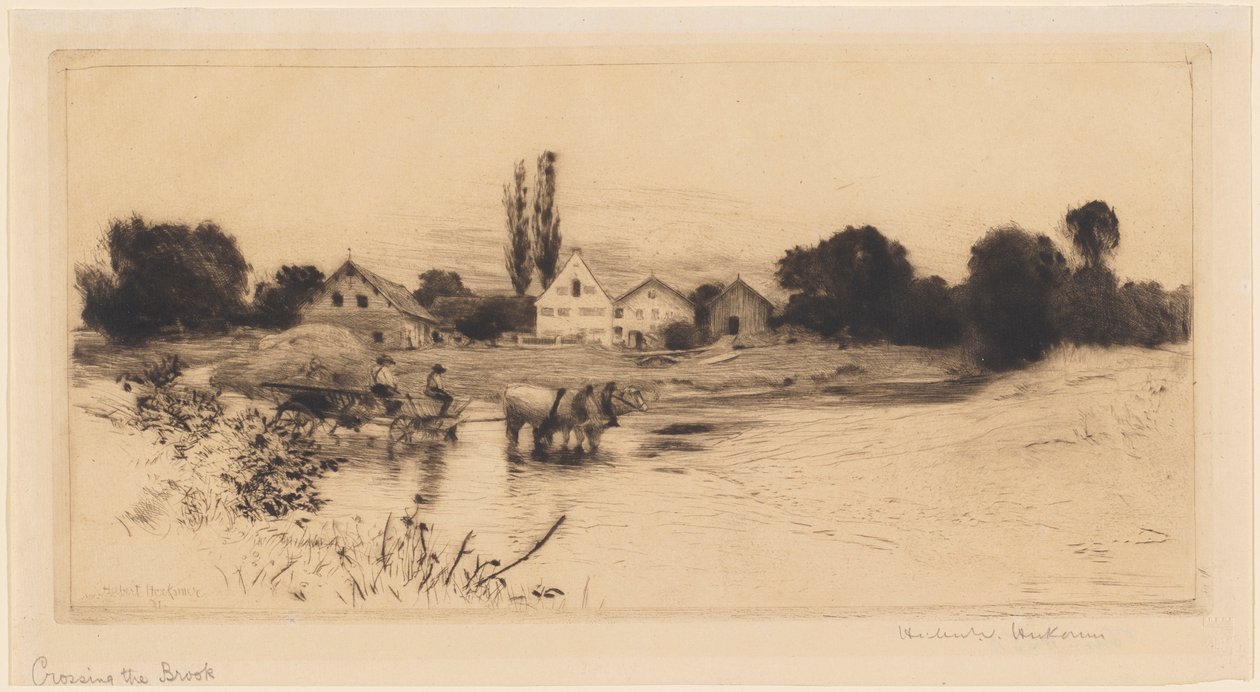 Cruzando el arroyo de Hubert von Herkomer