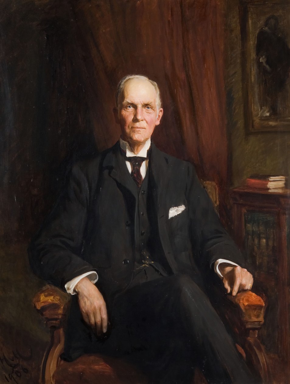 Retrato de Sir Edward George Jenkinson 1836-1919, 1906 de Hubert von Herkomer