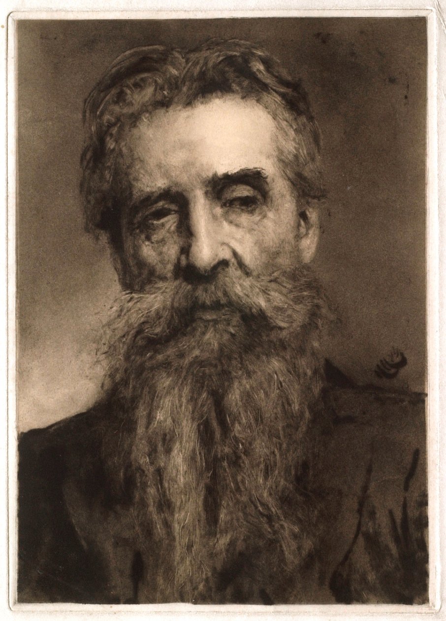 Retrato de un hombre con barba canosa de Hubert von Herkomer