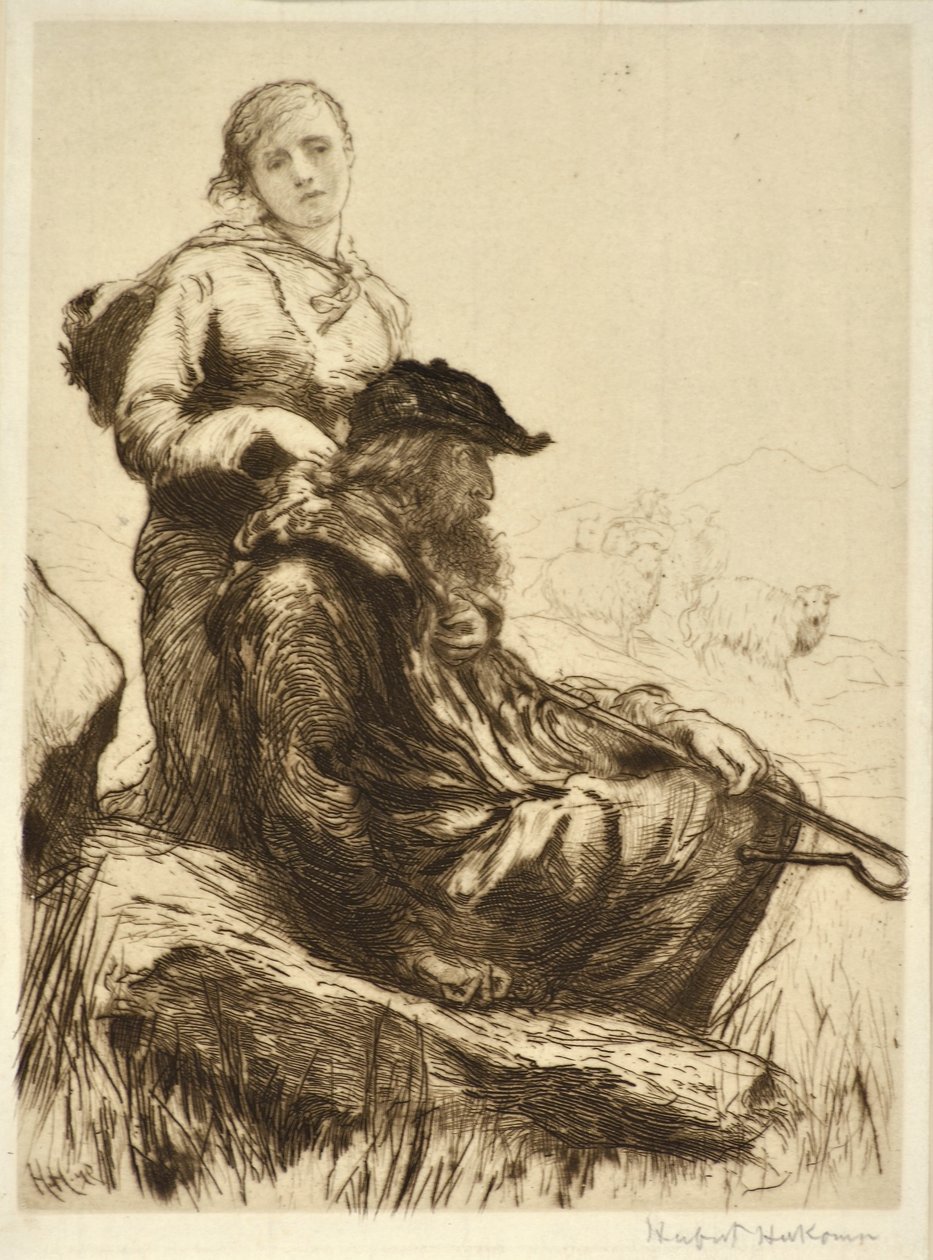 El Pastor y su Hija, c.1879 de Hubert von Herkomer