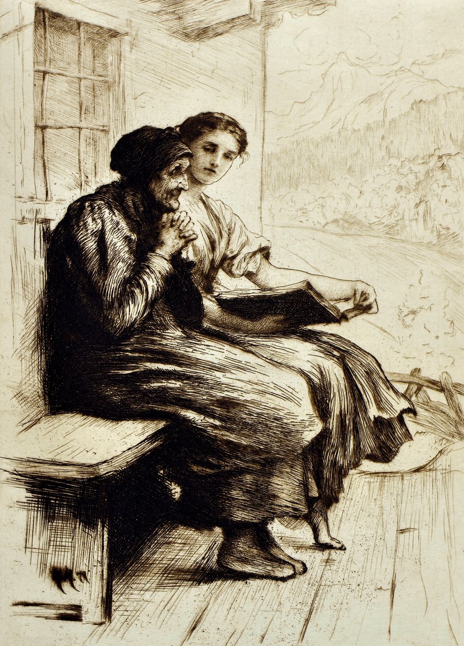 Palabras de Consuelo, c.1879 de Hubert von Herkomer