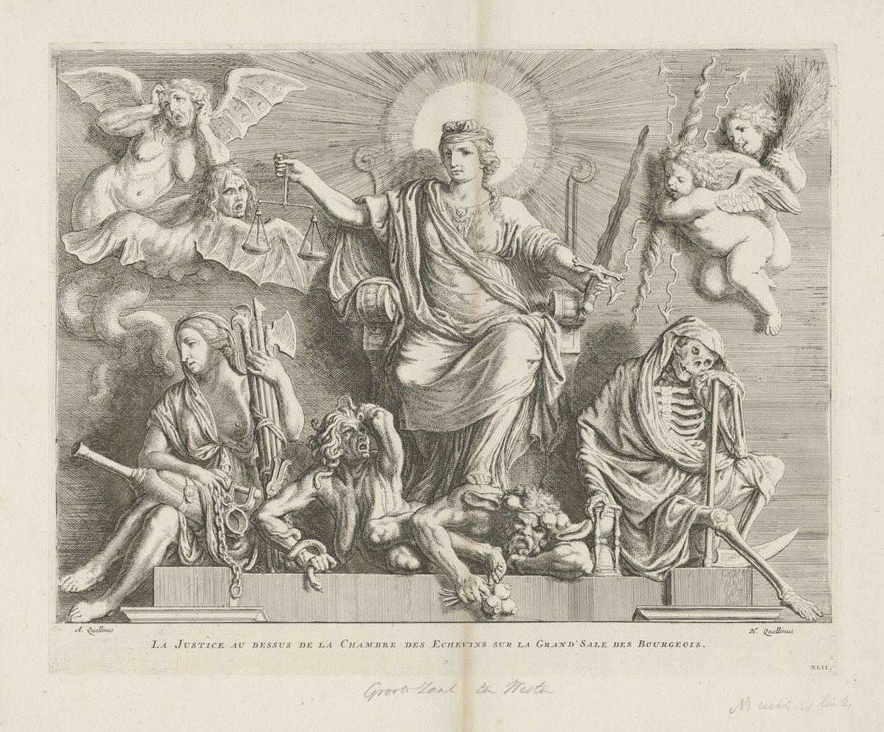 Alegoría de la justicia de Hubertus Quellinus