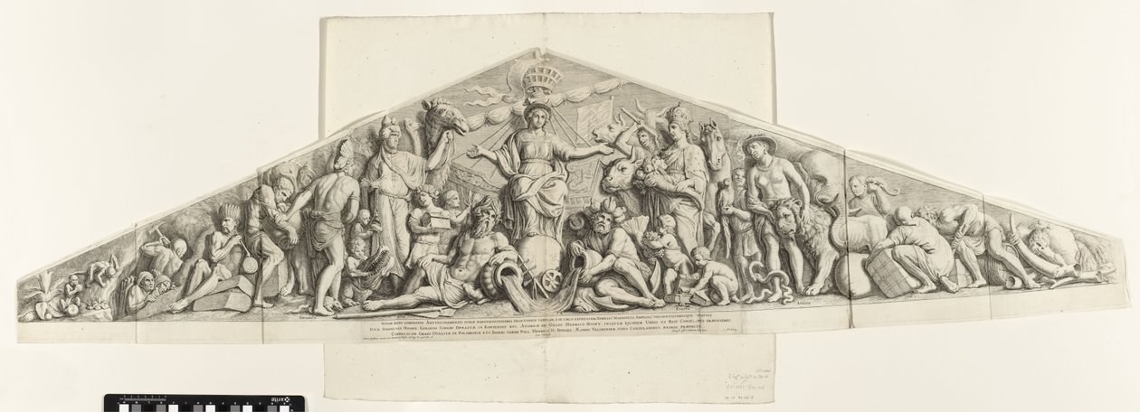 Alegoría del comercio de Ámsterdam con los cuatro continentes de Hubertus Quellinus
