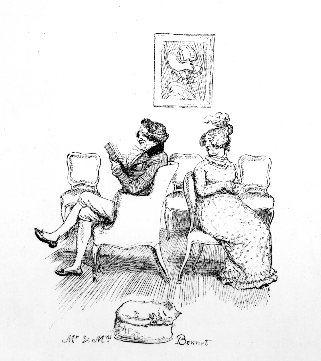 El Sr. y la Sra. Bennet, ilustración de 