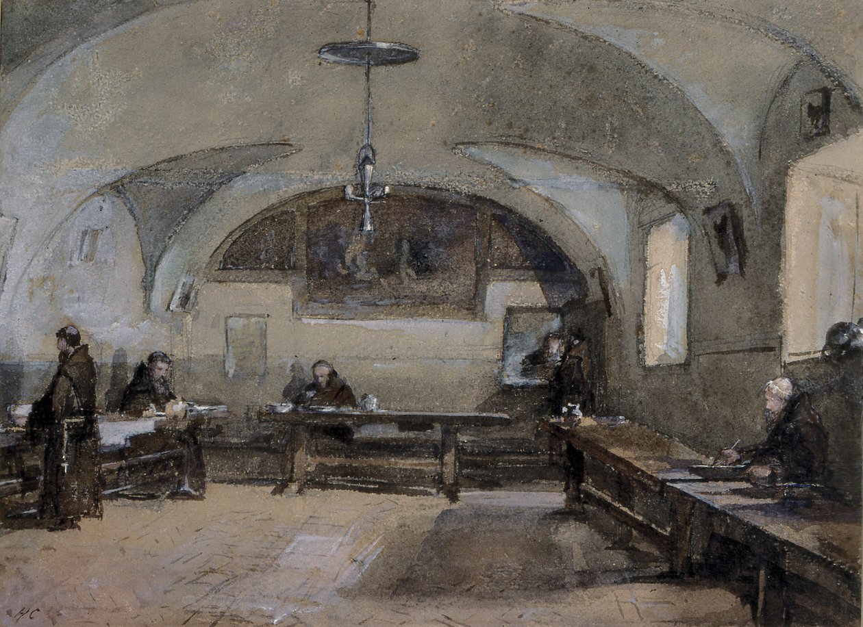 Interior del convento de los capuchinos en Albano de Hugh Carter