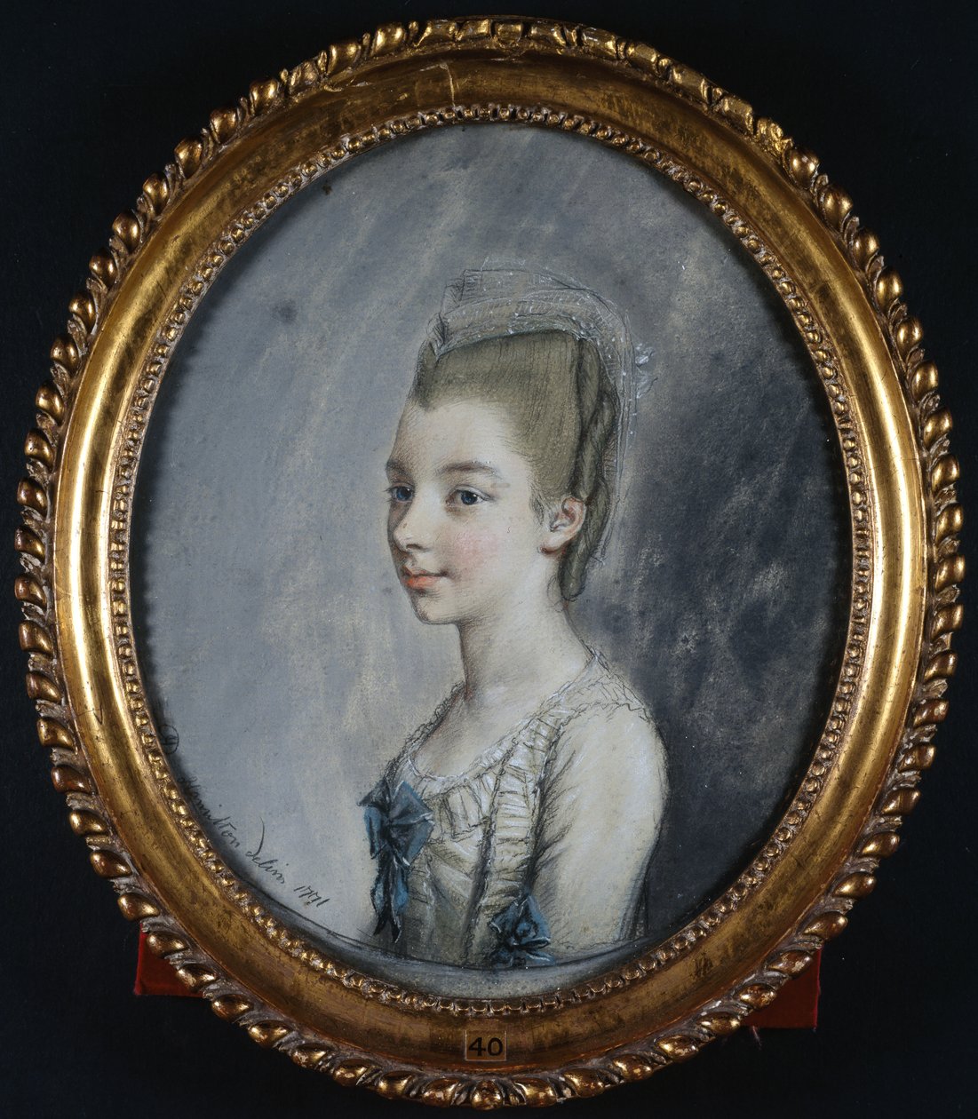 Retrato de Georgiana Spencer, luego duquesa de Devonshire de Hugh Douglas Hamilton
