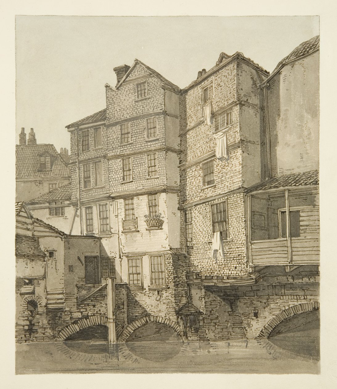 El Frome, mirando río arriba hacia el Puente de Navidad, 1823 de Hugh ONeill