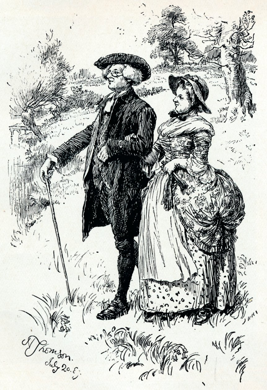 Una ilustración de El vicario de Wakefield, 1889, 1907 de Hugh Thomson