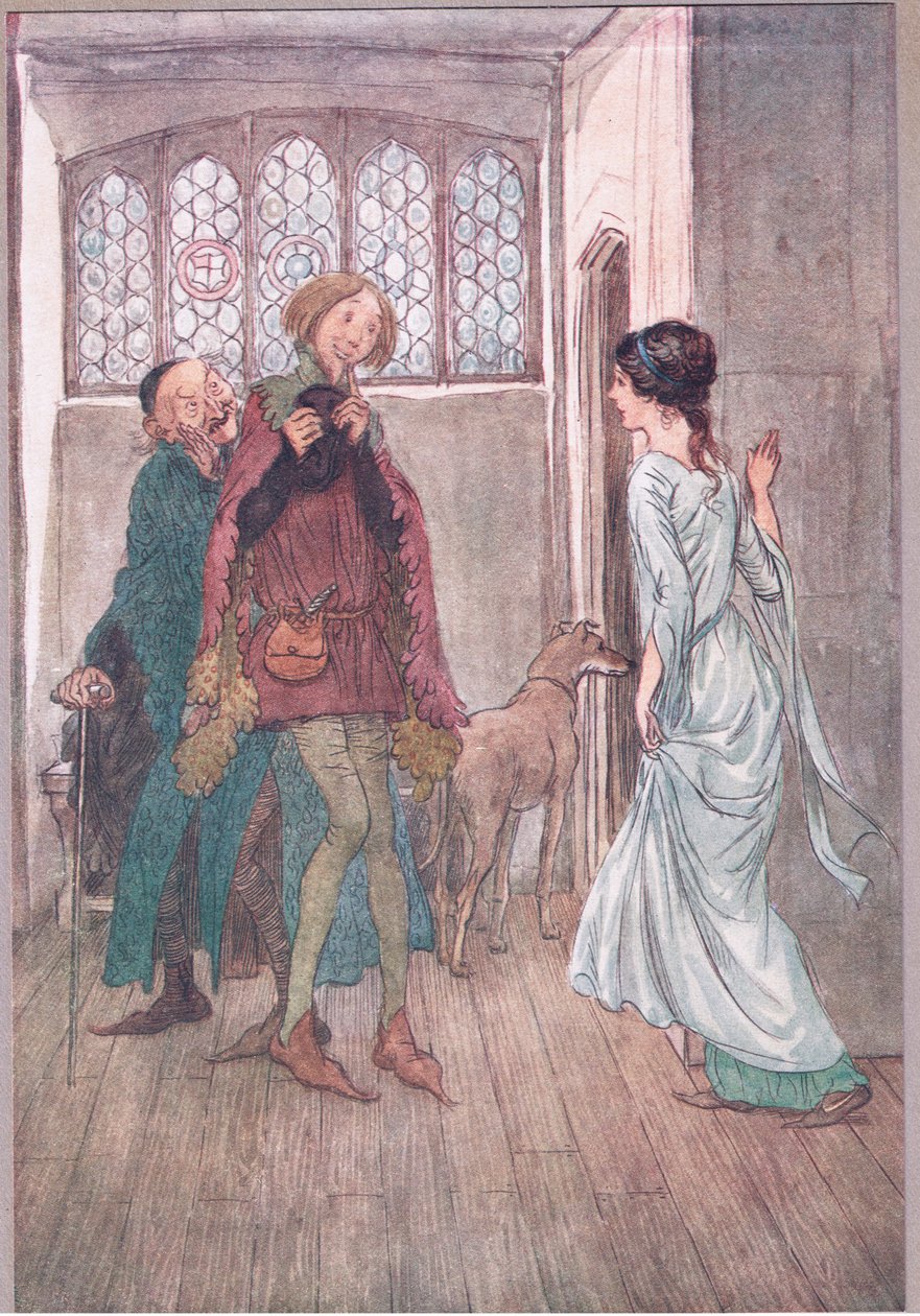 Tuve un padre, Señora Anne: mi tío puede contarle buenos chistes sobre él, ilustración de Las Alegres Comadres de Windsor, 1910 de Hugh Thomson