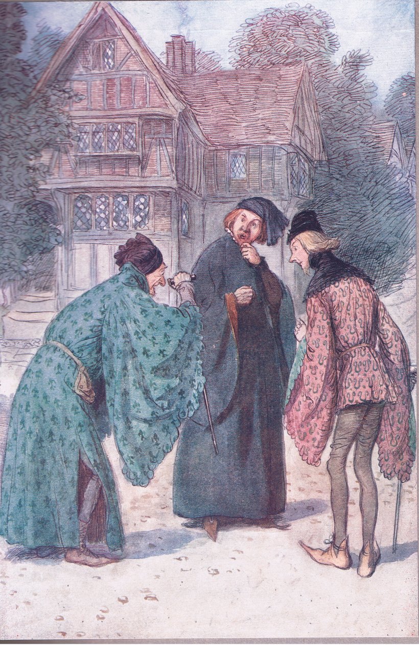 "Si fuera veinte Sir John Falstaffs, no abusará de Robert Shallow Esquire!", ilustración de 