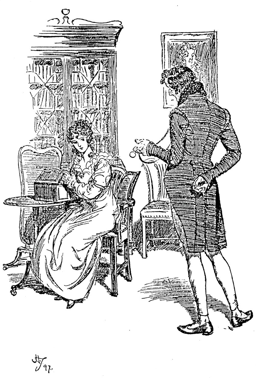 Escena de Persuasión de Jane Austen, 1897 de Hugh Thomson