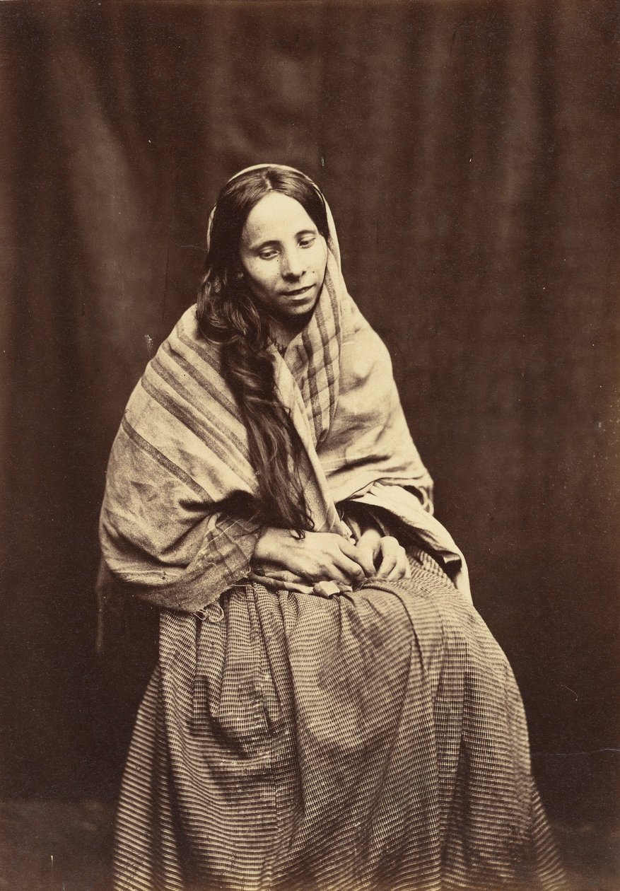 Paciente, Asilo de Lunáticos del Condado de Surrey, 1850-55 de Hugh Welch Diamond