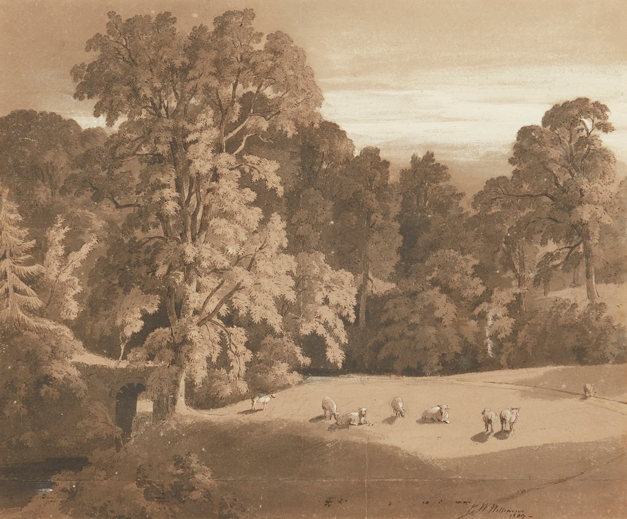 Parque en Minto House de Hugh William Williams