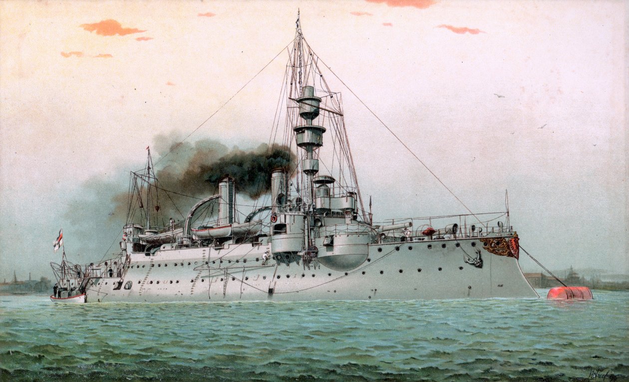 S.M. Buque acorazado costero Ägir de Hugo Graf