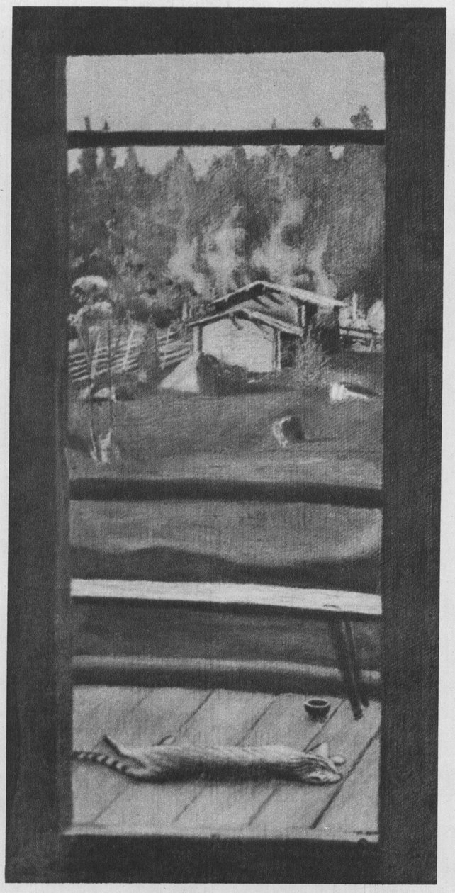 La sala de baño - Sauna - está siendo calentada. Descripción según fuentes de Hugo Simberg