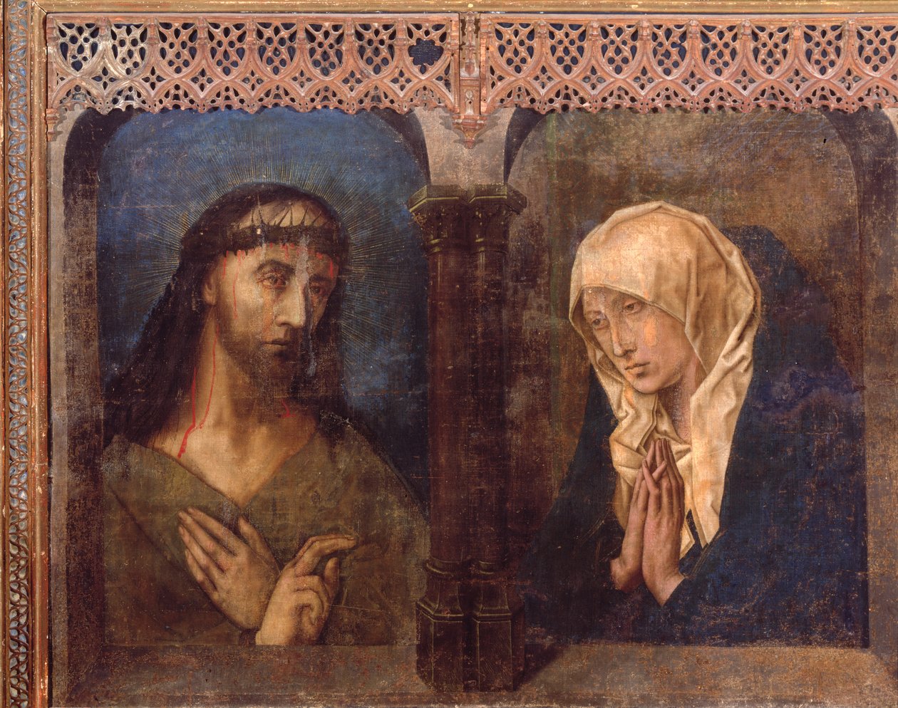 Cristo y la Virgen Afligida de Hugo van der Goes
