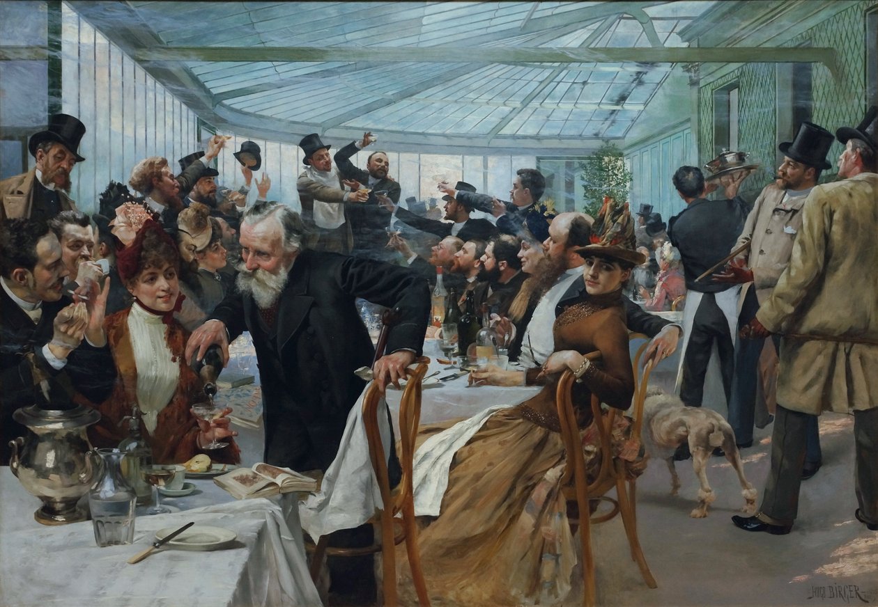 Sueco: Almuerzo de artistas escandinavos en el Café Ledoyen, París Almuerzo de artistas escandinavos en el Café Ledoyen, París: Día del barniz 1886 de Hugo Birger