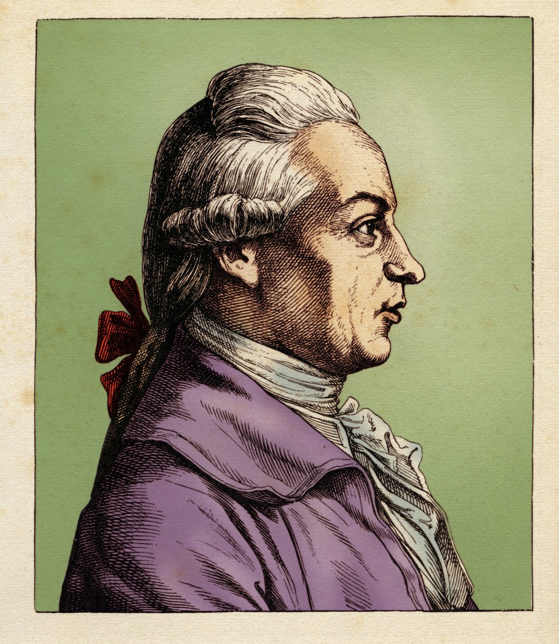 Johann Wilhelm von ARCHENHOLZ (3 septiembre 1741-28 febrero 1812) 1854 (grabado) de Hugo Bürkner
