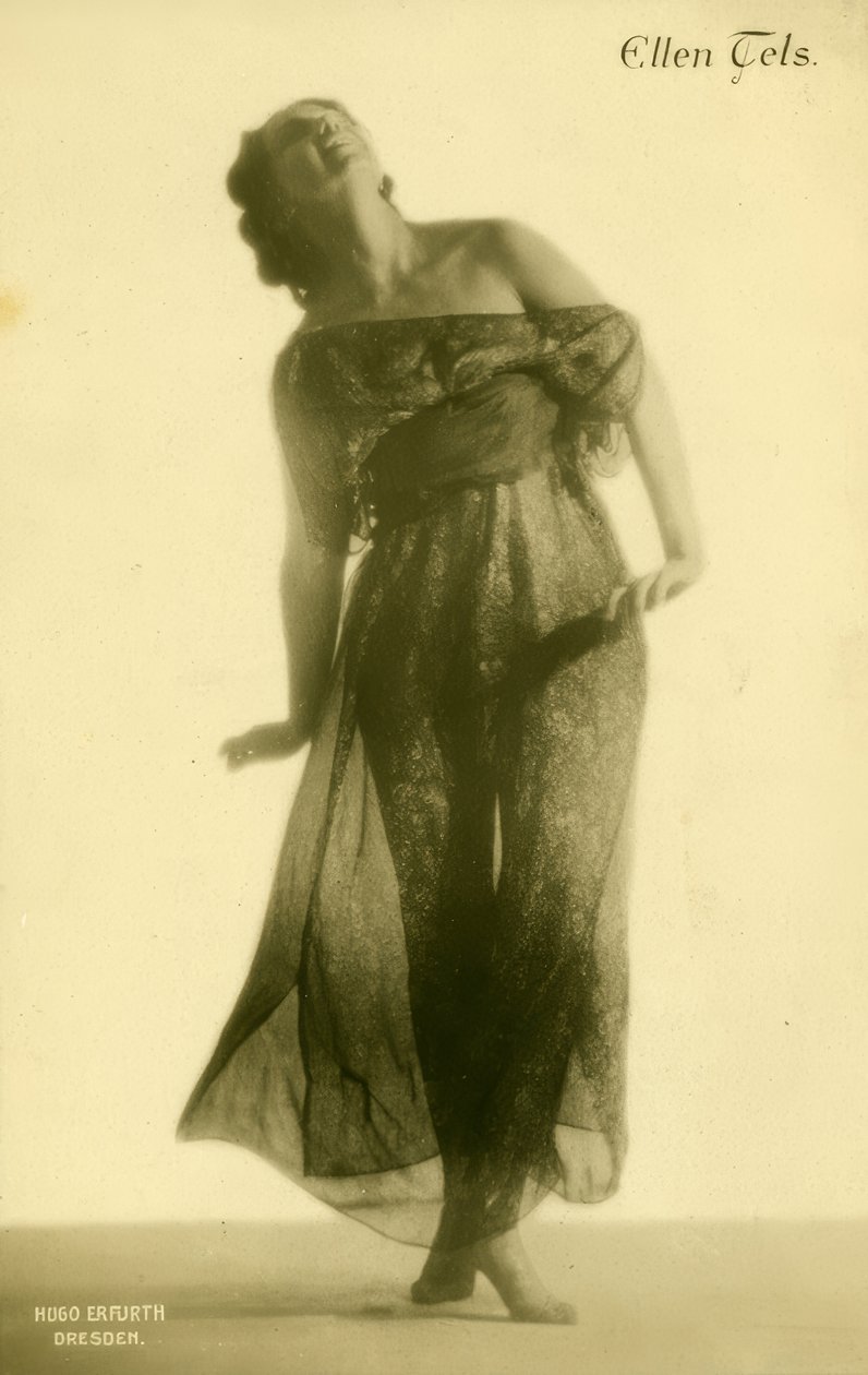Ellen Tels / Fotopostkarte de Hugo Erfurth