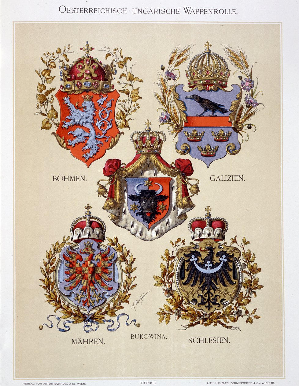 Escudos de armas del Imperio Austro-Húngaro, de 