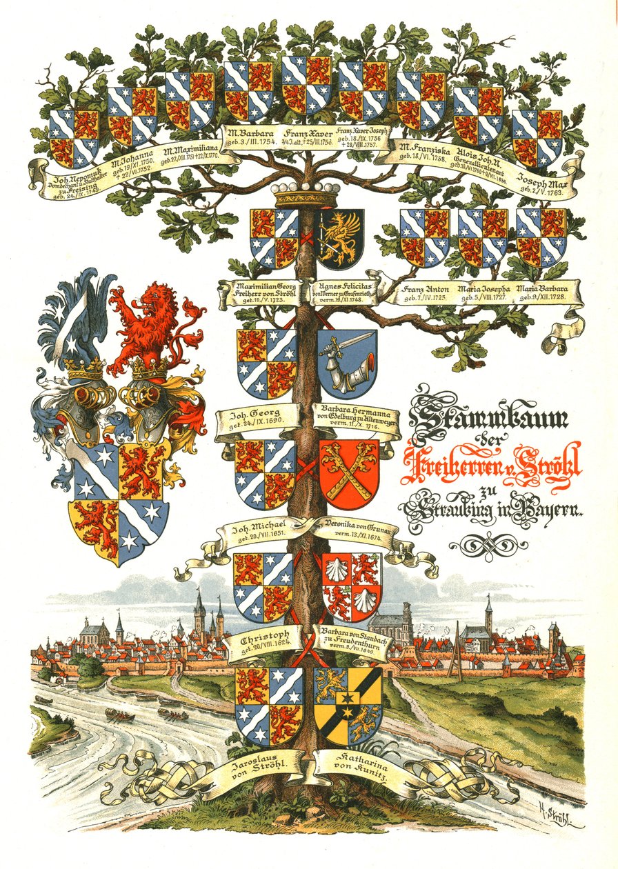 Árbol heráldico de Strohl de Hugo Gerard Strohl