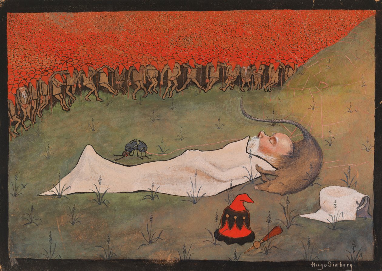 El rey Hobgoblin durmiendo de Hugo Simberg