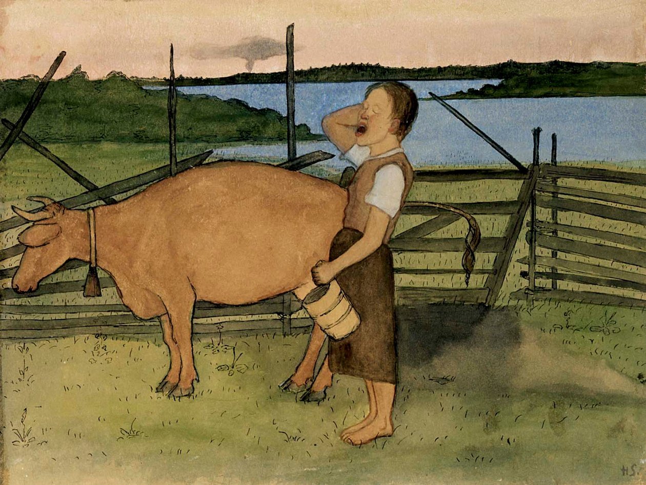 El ordeño matutino de Hugo Simberg