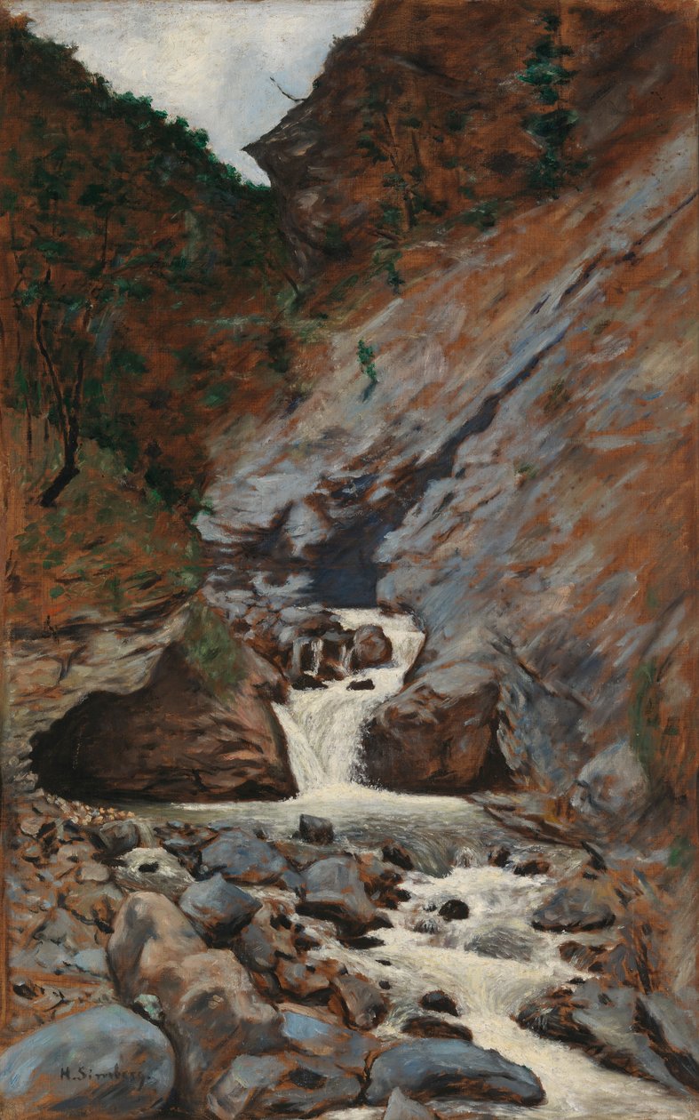 Arroyo de montaña en el Cáucaso de Hugo Simberg
