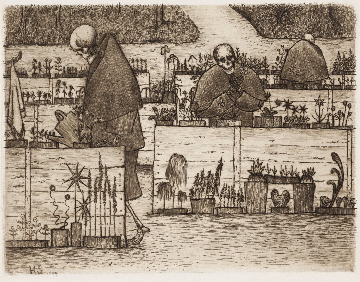 El jardín de la muerte; En el jardín de la muerte de Hugo Simberg