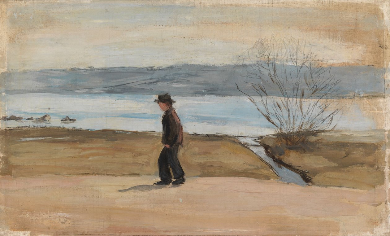 «El ángel herido», estudio de paisaje de Hugo Simberg