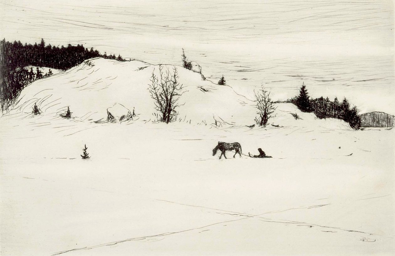 Camino de invierno II de Hugo Simberg