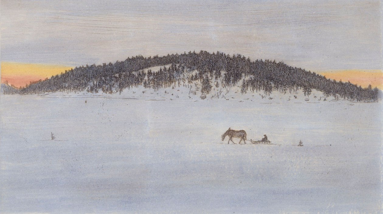 Carretera en invierno I de Hugo Simberg