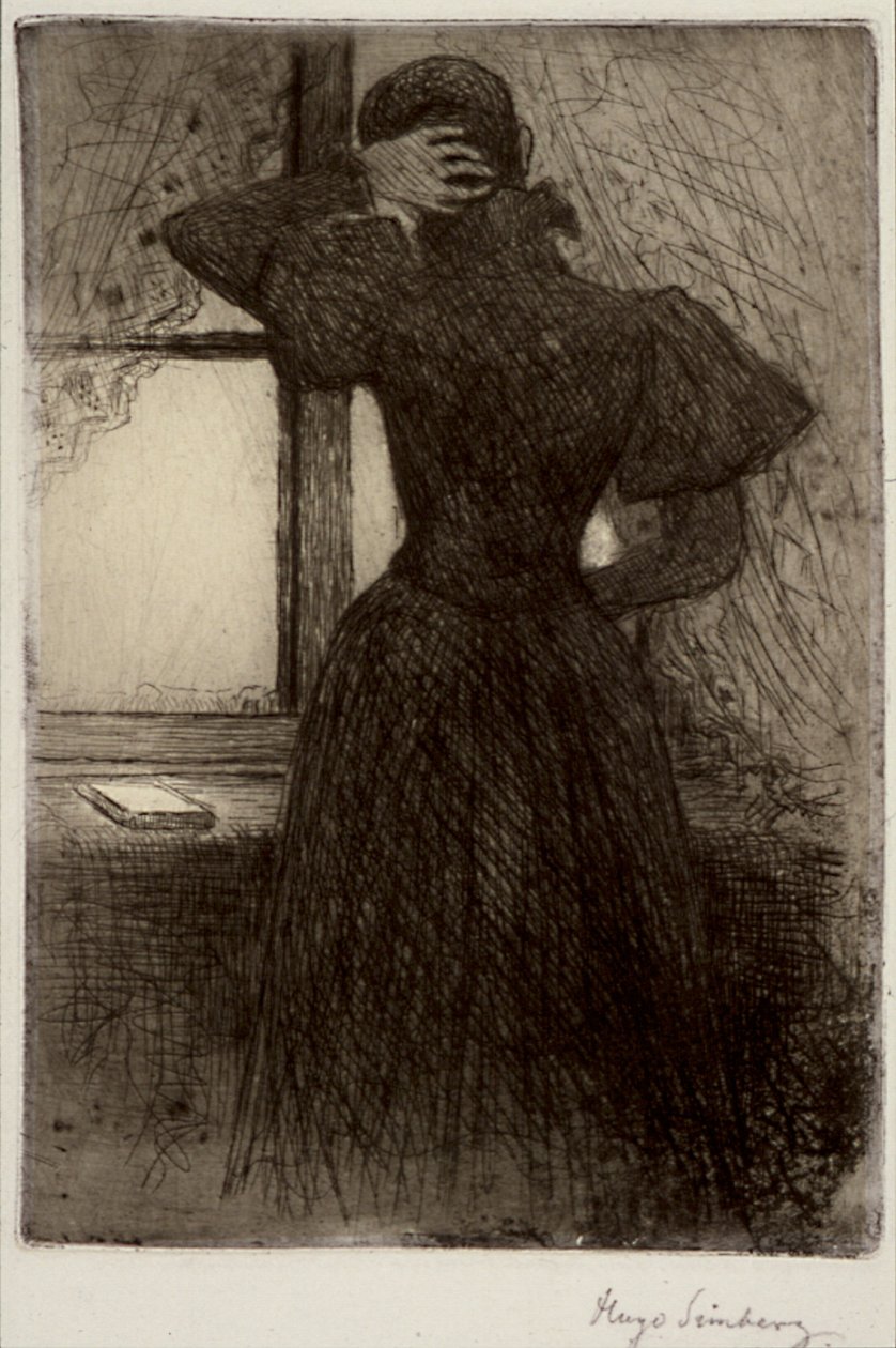 Mujer pensando de Hugo Simberg