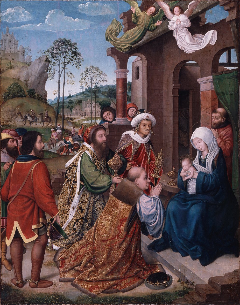 Adoración de los Magos, c.1505 (óleo sobre tabla) de Hugo van der (follower of) Goes