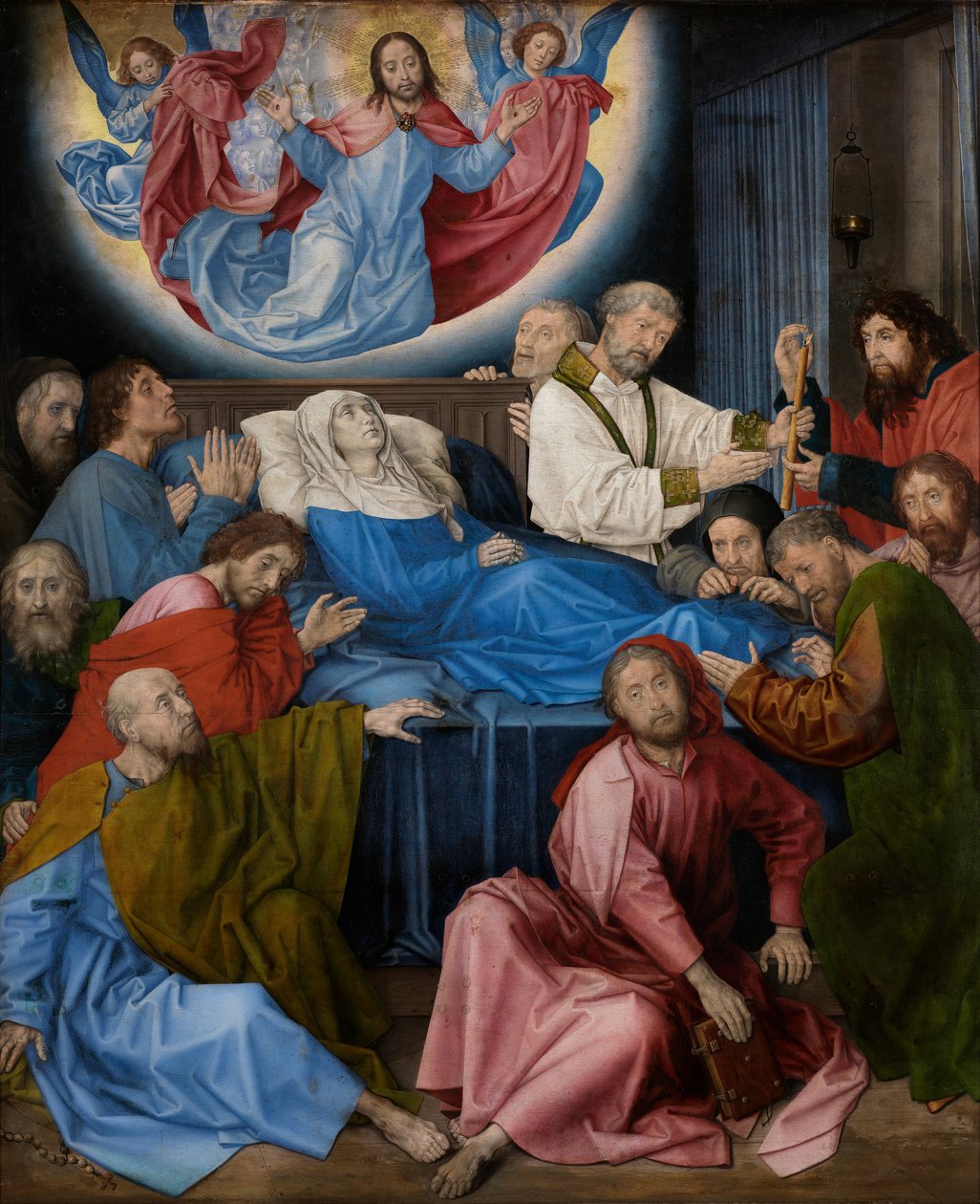 Muerte de la Virgen (óleo sobre tabla) de Hugo van der Goes