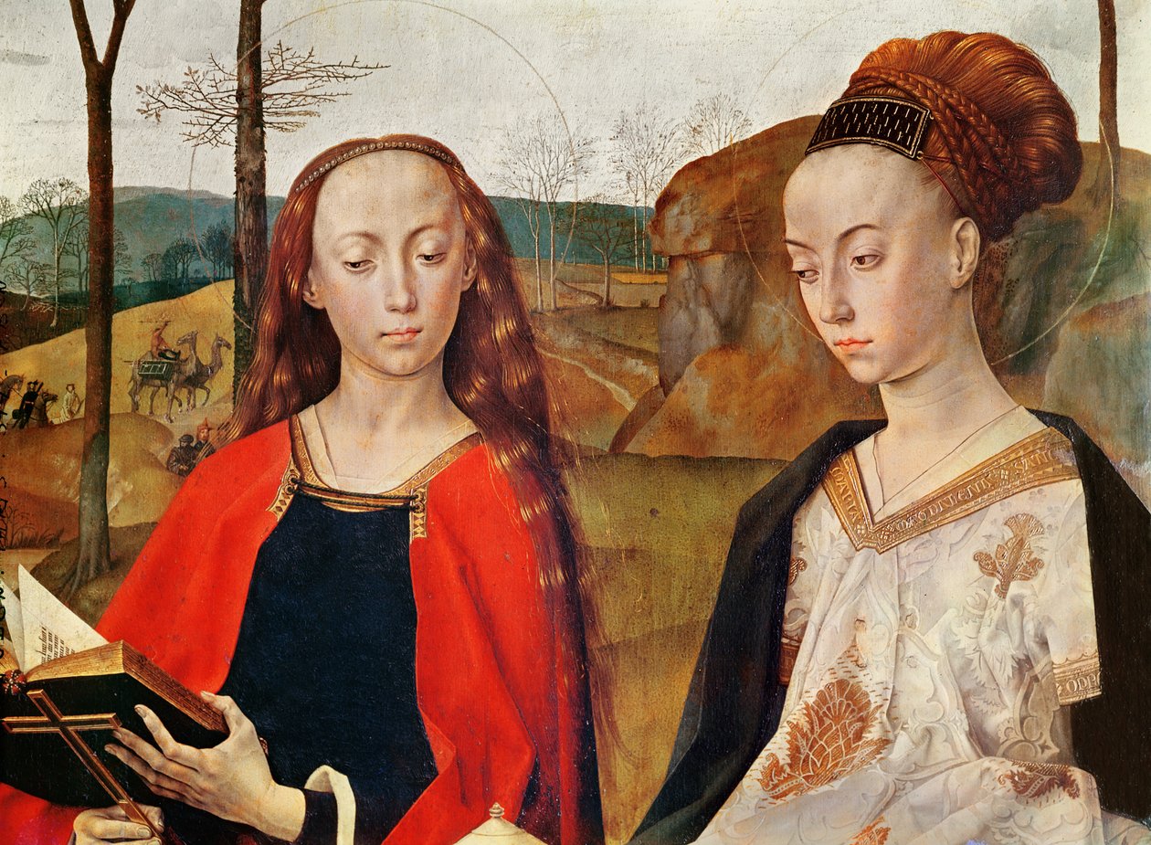 Santa Margarita y Santa María Magdalena (detalle) de Hugo van der Goes
