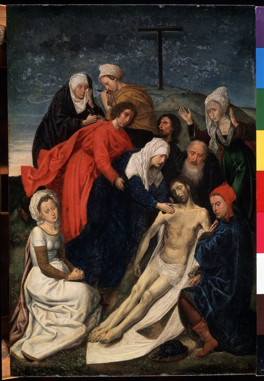 Cuadro ""Lamentación por la muerte de Cristo"" de Hugo van der Goes (1435-1482) Dim. 36x30 cm Museo del Hermitage, San Petersburgo de Hugo van der Goes